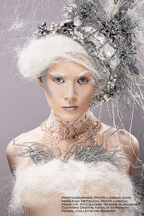 Model: Collette Mc Barron
Make-Up, Stylization: Oksana Slipchenko
Clothing Design: Natalie Sorohan
High End Retouch: Piotr Lorenc