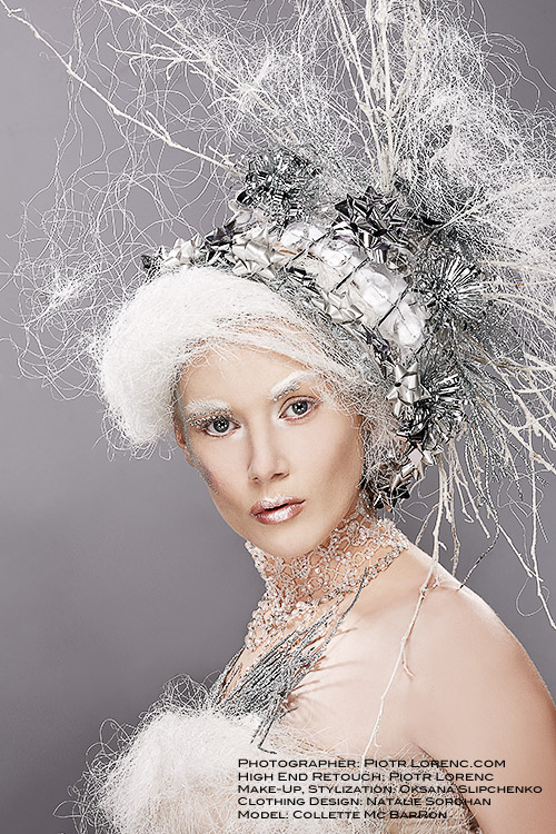 Model: Collette Mc Barron
Make-Up, Stylization: Oksana Slipchenko
Clothing Design: Natalie Sorohan
High End Retouch: Piotr Lorenc
